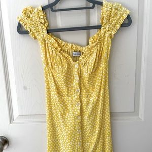 With Jean Isabelle dress in Lemon. Size XS.